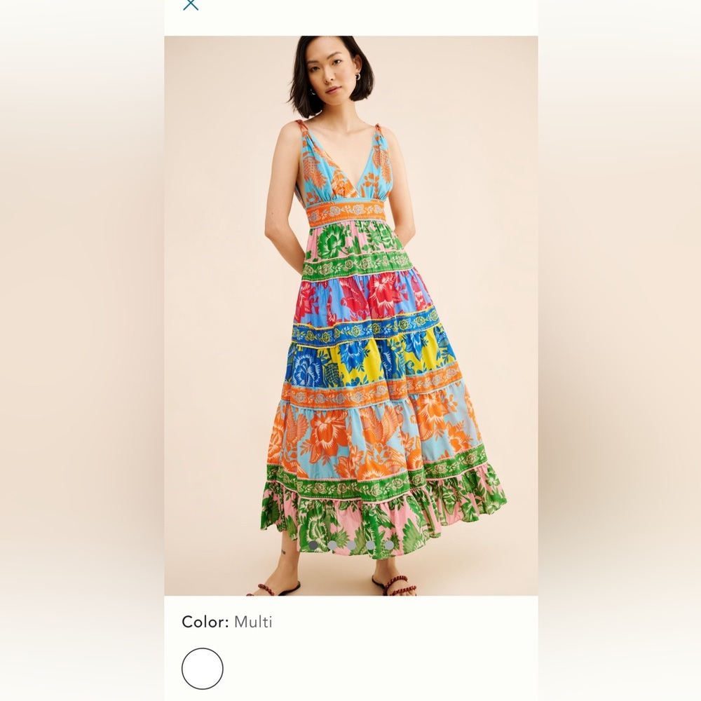 FARM Rio Multicolor Floral Tiered Maxi Dress - Picture 4 of 5